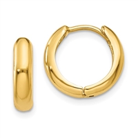 14k Gold Hinged Hoops â€œHuggiesâ€