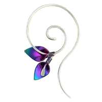 "Double Lily Question" Earrings- Sterling Silver