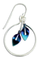 Dangle "Lily Wreath" Earrings- Sterling Silver & Niobium