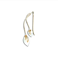 "Mother & Daughter Lily" Earrings- Sterling Silver & Gold Fill