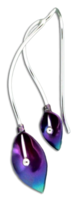 "Mother & Daughter Lily" Earrings- Sterling Silver & Niobium