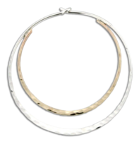 Hammered Double Hoop Earring