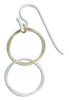 Sterling Silver & Gold Fill "Married Link" Earrings
