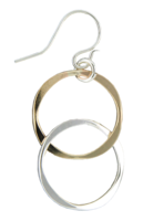 Sterling Silver & Gold Fill "Married Link" Earrings