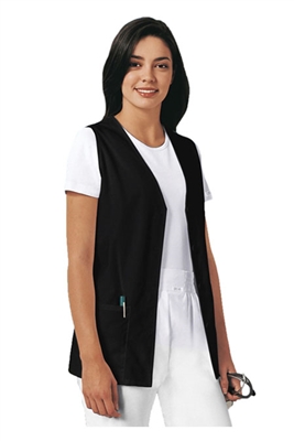 Cherokee 1602-BLK - Button Front Vest