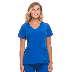 HH WORKS 2525H - Women's Madison Faux Wrap 3 Pocket V-Neck Scrub Top