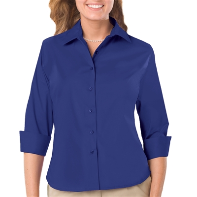 Blue Generation 6218 - LADIES EASY CARE 3/4 SLEEVE STRETCH POPLIN BLOUSE