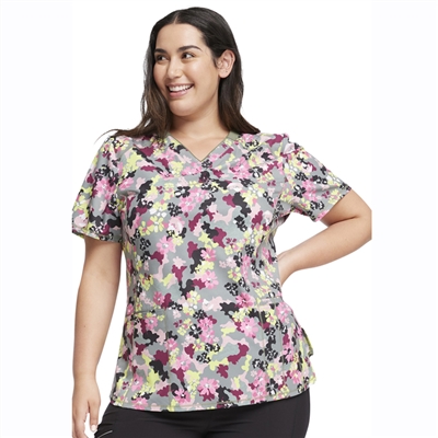 Cherokee CK634-FLCM -  - Infinity Women's V-Neck Print Scrub Top