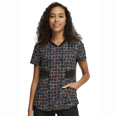 Cherokee CK771-LNKV  - Infinity Women's V-Neck Print Scrub Top