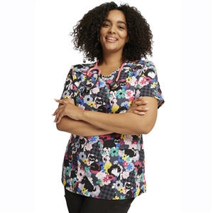 Dickies DK616 - Women's V-Neck Print Scrub Top