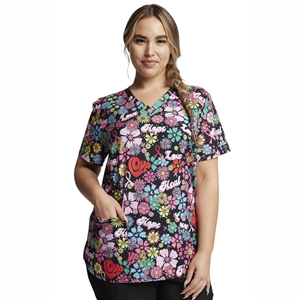 Dickies DK876 - Women's V-Neck Print Scrub Top