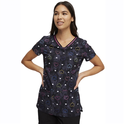 Cherokee HS723 - Women's V-Neck Print Scrub Top