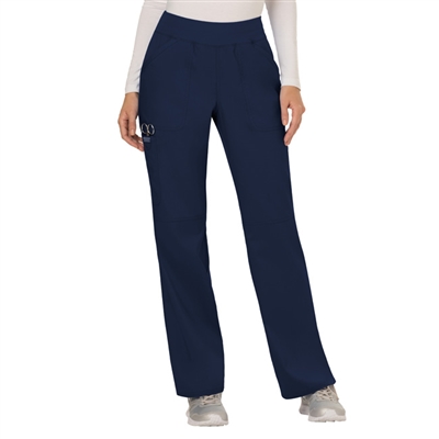 Cherokee Revolution WW110 - Women's Mid Rise Pull-on Cargo Straight Leg Pant for CFCC Pharmacy Technology Program