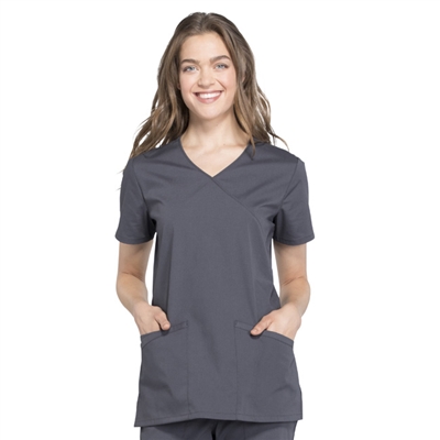 Cherokee Professional WW655 - Women's Mock Wrap Solid Scrub Top