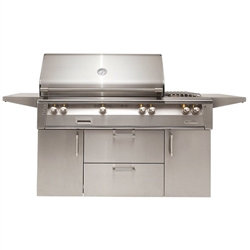 ALFRESCO 56" Freestanding Grill w/Rot & Side Burner (ALXE-56C)