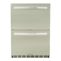 BLAZE Double Drawer 24" Outdoor Refrigerator (BLZ-SSRF-DBDR5.1)