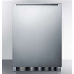 SUMMIT Classic Collection 24" Outdoor Stainless Refrigerator with Lock (CL68ROS)