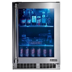 LYNX 24" Glass Door Refrigerator RIGHT HINGE (LN24REFGR)