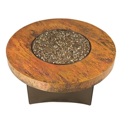 ORIFLAMME Natural Hammered Copper 42" Round Fire Table