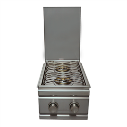 RCS Cutlass-Series Stainless Double Side Burner with Two 12,000 BTU Burners - Slide-In (RDB1)