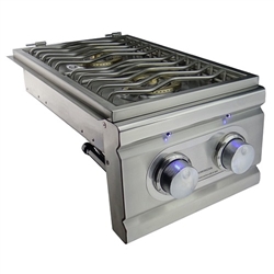 RCS Cutlass PRO-Series Lighted Double Side Burner with Two 12,000 BTU Burners - Slide-In (RDB1EL)