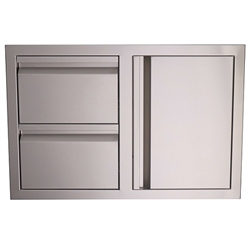 RCS 33" Valiant Stainless Double Drawer/Door Combo (VDC1)