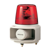 RT-120E-R+FC015 - Red Revolving Light with Alarm