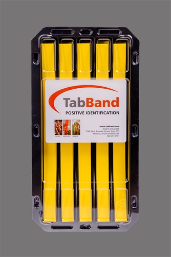 TabBand Stat! band with a coated surface to grab and hold ink. Available in seven colors for easy-to-identify coding.