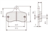 PAIR OF BRAKE PADS FOR TONY KART (FRONT) - OEM P/N 425