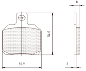 BRAKE PAD SET (2) FOR TRACK MAGIC/BREMBO,