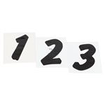 BLACK ADHESIVE NUMBER, WITH TRANSPARENT BACKGROUND