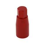 CYLINDRICAL NUT M8, EXAGONE 10mm, IN RED ANODIZED ALUMINUM