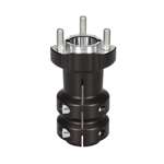 ALUMINUM REAR HUB 30mm x 115mm LONG, BLACK