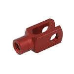RED ANODIZED ALUMINUM FORK M6, 24mm