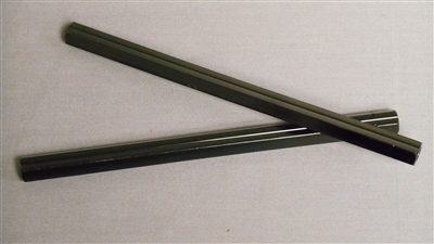 M8 (LEFT - ID) HEXAGONAL TIE-ROD. 6061 GRADE ALLOY ANODIZED BLACK