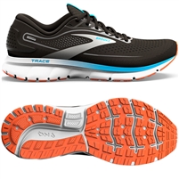 Brooks Trace 2 Men's Road Running Shoe. (Black/Hawaiian Ocean/Orange)