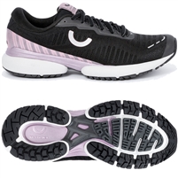 True Motion U-TECH Nevos Next Gen Women's Running Shoe. (Black/Dark Shadow/Orchid)