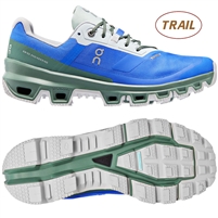 On Cloudventure 3 Waterproof Women's Trail Running Shoe. (Cobalt/Ivy)
