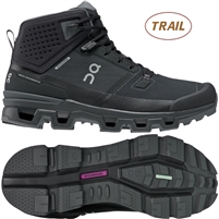 On Cloudrock 2 Waterproof Women's Trail Hiking Shoe. (Black/Eclipse)