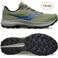 Saucony Peregrine 13 Men's Trail Running Shoe. (Glade/Black)