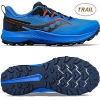 Saucony Peregrine 14 Men's Trail Running Shoe. (Cobalt/Black)