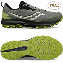 Saucony Peregrine 14 GTX Men's Trail Running Shoe. (Bough/Olive)