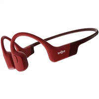 Shokz OpenRun Open-Ear Wireless Bone Conduction Headphones. (Red)