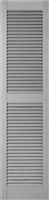 Straight Top, Open Louver, Center Mullion Custom Vinyl Shutters (2 pack)