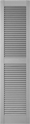 Straight Top, Open Louver, Center Mullion Custom Vinyl Shutters (2 pack)