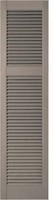 Straight Top, Open Louver, Offset Mullion Custom Vinyl Shutters (2 pack)