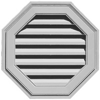 18 inch Vinyl Octagon Vinyl Gable Vent Mid-America Brand