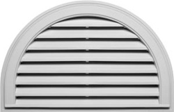 Mid-America 34" x 22" Half Round Vinyl Gable Vent (each)