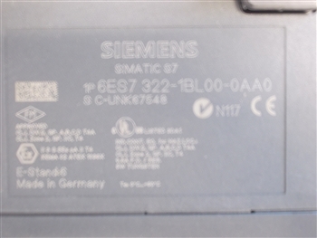 UNUSED SIEMENS I/O (6ES7 322-1BL00-0AA0)