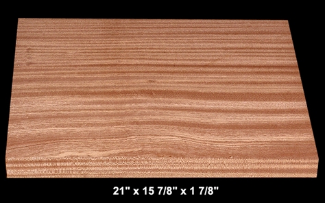 Rift Sawn African Mahogany Body Blank - 21" x 15 7/8" x 1 7/8" - $125.00